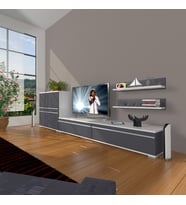 Decoraktiv Eko On Mdf Std Tv Ünitesi Tv Sehpası (Beyaz - Antrasit)