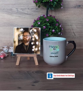 Makine Mühendisi Fotoğraflı Dekoratif Taş, Kupa Bardak Beyaz Hediye (Model 10)