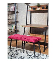 Siyah Boyalı Füme Oturak Metal Sivriltme Ayaklı Babyface Puf & Bench & Oturak (Bordo)