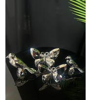 Zenith Dekoratif Kelebek ve Kuş  (Gümüş)