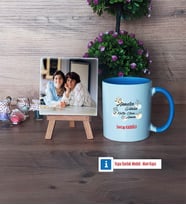 Anneler Günü Hediyesi Fotoğraflı Dekoratif Taş, Kupa Bardak Beyaz Hediye (Model 4)