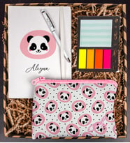 eJOYA Kişiye Özel Defter Kalem Kalemlik Ve Mini Organizer Ofis Kırtasiye Hediye Kutusu 111224 (Pembe)
