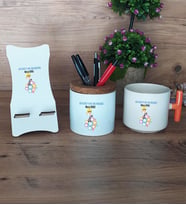 Metalurji ve Malzeme Mühendisi Hediye Sepeti Kupa Bardak T Kulplu, Kalemlik ve Ahşap Telefon Standı Mühendisler Günü Hediyesi (Model 7)