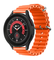 Huawei Watch GT3 Elite-Active 46mm-GT3 Pro-GT3 Se 22mm Uyumlu Seaflex Ocean Silikon Kordon (Turuncu)