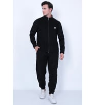 Lukitus Fermuarlı Polar Erkek Eşofman Takımı (Siyah)