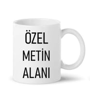 Kişiye Özel Yazı Yazılabilir Baskılı Kupa Bardak (Siyah)