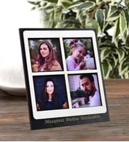 Kendin Tasarla 4 Fotoğraflı Ahşap Çerçeve (Beyaz)