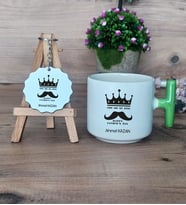 You Are My King Hediye Seti Kupa Bardak T Kulplu ve Anahtarlık Babaya Doğum Günü Babalar Günü Hediyesi (Model 8)