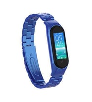 Xiaomi Mi Band 6 KRD-04 Metal Katlamalı Yandan Klips Kordon (Lacivert)