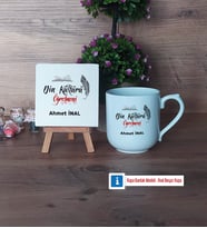 Din Kültürü Öğretmeni Dekoratif Taş, Kupa Bardak Kırmızı Hediye (Model 4)