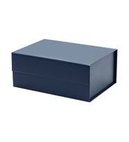 hediye kutusu boş mıknatıslı kapak mat lamine gri haki 22x17x9,5cm (Lacivert)