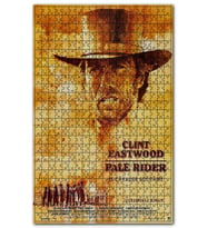 Cakapuzzle Clint Eastwood Soluk Yüzlü Adam Filmi Afiş Puzzle Yapboz MDF (Ahşap) (1000 Parça)