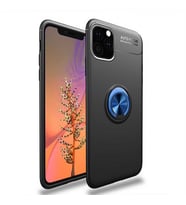 Apple iPhone 11 Pro Kılıf Zore Ravel Yüzülü Silikon Kılıf (Siyah-Mavi)