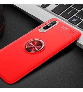 Xiaomi Mi A3 Kılıf Yüzüklü Magnetli Ravel Case (Kırmızı)