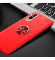 Xiaomi Mi A3 Kılıf Yüzüklü Magnetli Ravel Case (Kırmızı)