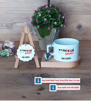 Radyoloji Teknikeri Kupa Bardak Kırmızı ve Ahşap Anahtarlık Hediye (Model 7)