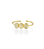 Kadir Jewellery 22 Ayar Altın Kaplama Zirkon Taşlı Ayarlanabilir Trend Bilezik (Beyaz)