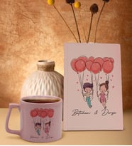 BK Gift Kişiye Özel Sevgili İsimli Pembe Sert Kapaklı Defter ve Middle Kupa Seti, Arkadaşa Hediye, Yeni İş Hediyesi, Doğum Günü Hediyesi (Model 5)