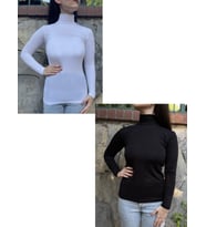 Kadın Uzun Kollu Yarım Balıkçı Yaka Body 2 Adet (Karışık)