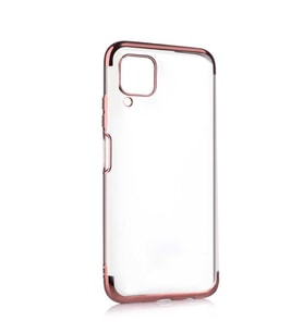 Huawei P40 Lite Kılıf Zore Dört Köşeli Lazer Silikon Kılıf (Rose)