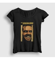 Presmono Kadın Beyaz Cover Film The Shining T-Shirt 254209tt (Siyah)