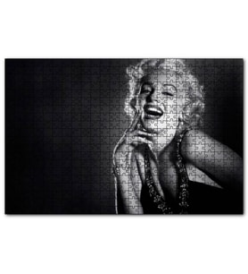 Cakapuzzle Mutlu Yıllar Marilyn Monroe Görseli  Puzzle Yapboz MDF (Ahşap) (500 Parça)
