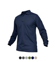 Ghassy Co. Erkek Jersey Golf Polo Gömlek  Pike Performans Taktik Askeri Uzun Kollu T-Shirt (Lacivert)