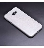 Samsung Galaxy J4 Plus Kılıf Simli Parlak Shining Kapak (Gümüş)