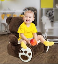 Pababo Ayı Pelüş Bebek Çocuk Koltuğu (KAHVE-AYI) (Yeşil)