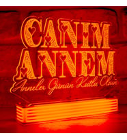 Canım Annem 3D Lamba, Anneye Hediye (Kırmızı)