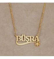 Kişiye Özel İsimli  Kar Tanesi Kolye (Rose)