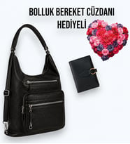 ANNELER GÜNÜNE Özel Kadın Rahat Çok Yönlü Yumuşak Deri Hem Sırt çantası hem El ve Omuz Çantası-Bolluk Bereket Cüzdanı Hediye (TURUNCU-TABA)