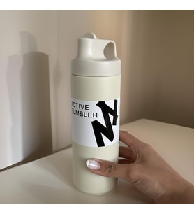 Çift Yalıtımlı Pipetli 550ML Stainless Steel Vakumlu Termos (Beyaz)