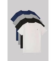 Unisex Bisiklet Yaka Standart %100 Pamuk Erkek Basic T-Shirt 4'li paket (Lacivert)