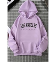 Unisex Los Angles Baskılı Sweatshirt (Lila)