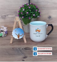 Voleybol Antrenörü Kupa Bardak Beyaz ve Fotoğraflı Ahşap Anahtarlık Hediye (Model 10)