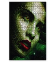 Cakapuzzle Desen Yüzlü Kadın Puzzle Yapboz MDF (Ahşap) (1000 Parça)