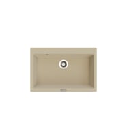 POLEX Cristalüx Granit Evye P-X76 Tezgah Altı Ve Tezgah Üstü Mutfak Evyesi 75x50cm (Bej)