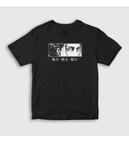 Presmono Unisex Çocuk Beyaz Eren Yeager Flowers Anime Attack On Titan T-Shirt 314539tt (Siyah)