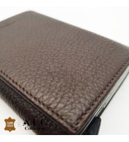 ALC Collection Hakiki Deri Mekanizmalı Renk Seçenekli Kadın ve Erkek Kartlık Cüzdan (Kahverengi Açık)