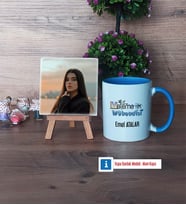 Matematik Mühendisi Fotoğraflı Dekoratif Taş, Kupa Bardak Beyaz Hediye (Model 4)