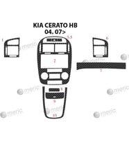 Meriç® Kia Cerato HB Ön Torpido Kaplama Maun 10 Parça 2007-› (Karbon)