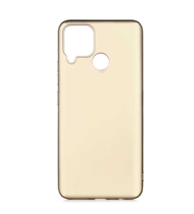 Realme C25 Kılıf Zore Premier Silikon Kılıf (Gold)