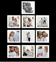 10 Adet 15x15 Kare Çerçeve  FOTOĞRAF HEDİYELİ (Beyaz)