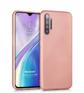 Microsonic Matte Silicone Realme XT Kılıf (Rose)