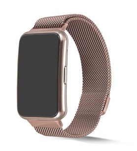 Ceponya Huawei Watch Fit KRD-01 Metal Tel Örgü Kordon (Rose)