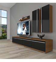 Decoraktiv Eko 5220T Mdf Tv Ünitesi Tv Sehpası (Siyah - Ceviz)