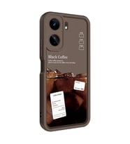 Redmi 13C Kılıf Kamera Korumalı Baskılı Arka Yüzey Klas Kapak (Koyu Kahve)