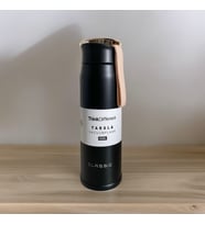 CLASSIC Stainless Steel Yandan Tutmalı  450 ML Günlük , Şık, Modern , Hediyelik Termos (Siyah)