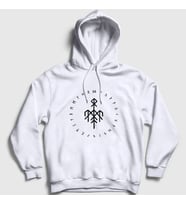 Presmono Unisex Beyaz Logo Wardruna Kapüşonlu Sweatshirt 476649tt (Beyaz)